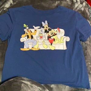 Medium cropped Mickey Mouse and friends shirt
